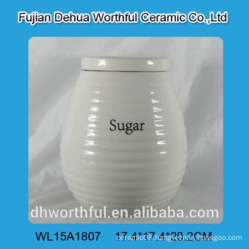 High quality ceramic sugar pot with lid